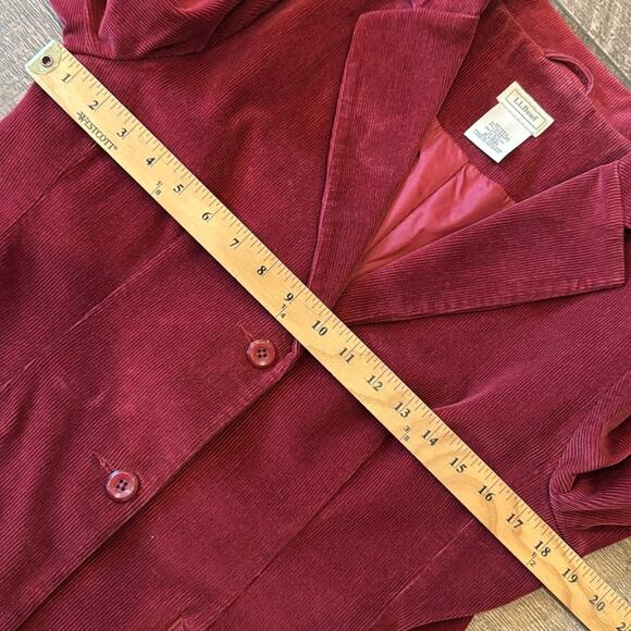 L.L.Bean Women's Corduroy Blazer Red Size 10 - Picture 4 of 6